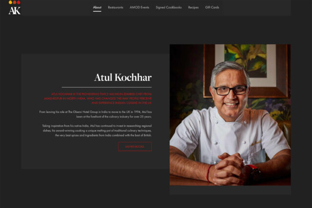 Custom web solutions for TV celebrity chefs and luxury London restaurants.