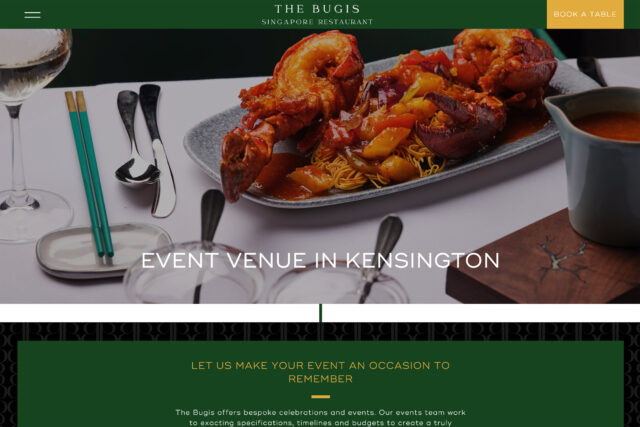 Award-winning website design and SEO for London restaurant brands and venues.