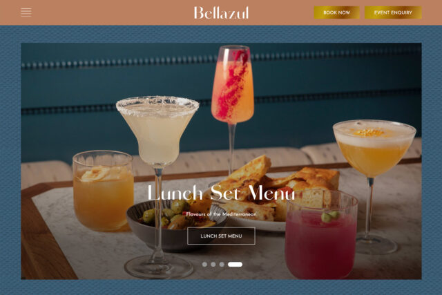 Award-winning website designers for Mediterranean-inspired dining in Marylebone.