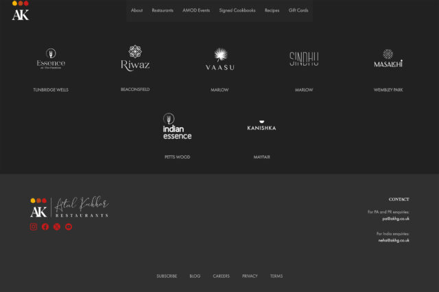 Comprehensive SEO and web design for Michelin-starred restaurant groups.