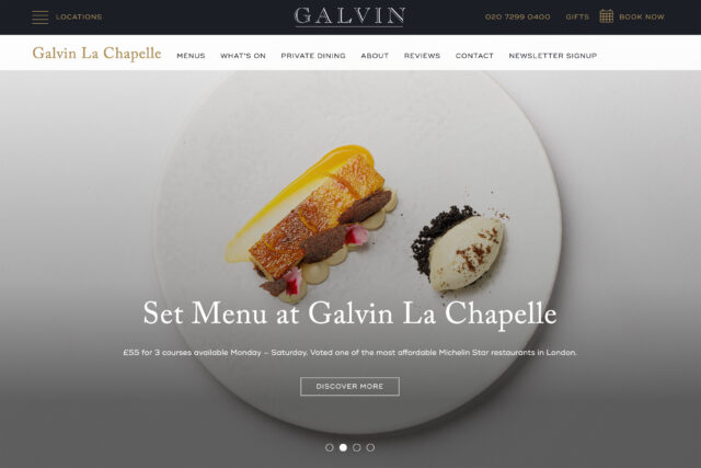 Custom web development and SEO for multi-venue London dining brands.