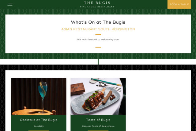 Data-driven UI/UX website design for restaurants in Kensington and Chelsea.