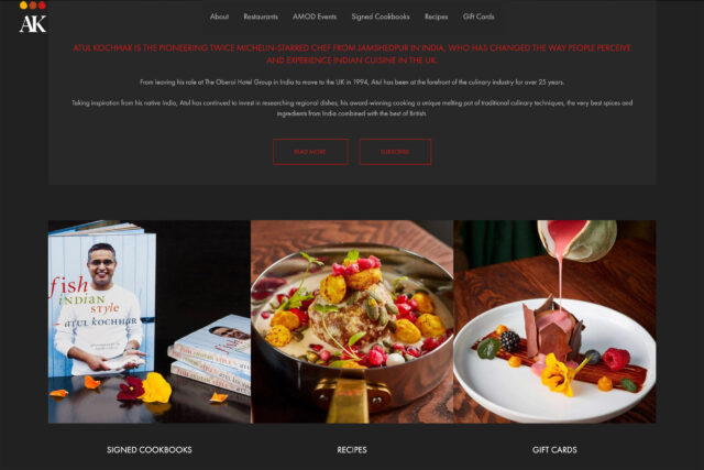 Expert web development for TV celebrity chef restaurants: London SEO agency.
