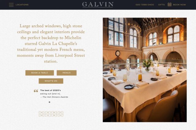 Expert website designer in London for Michelin-star restaurant platforms.