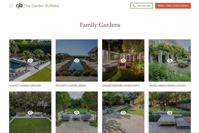 Innovative website development and SEO for London-based garden landscapers.