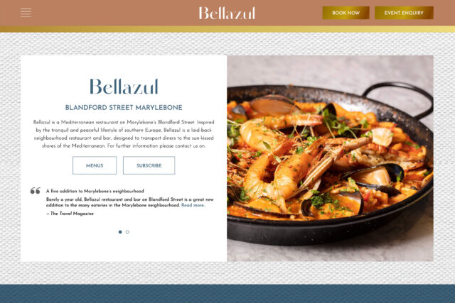 Innovative website development and SEO for premium pubs and bars in Marylebone.