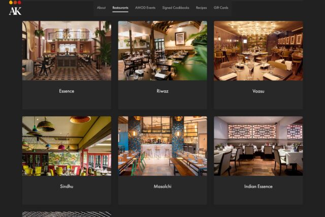 London-based web design company for world-class Michelin-starred chefs.