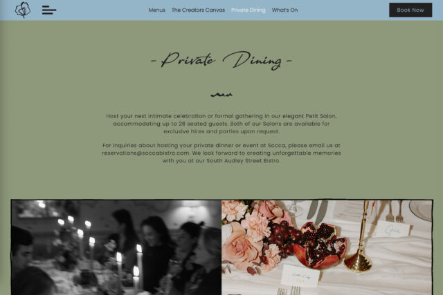 Professional digital strategy: website design and SEO for Chelsea hospitality.