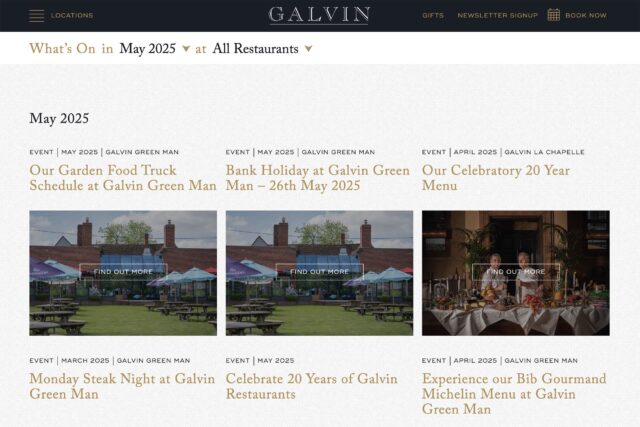 Professional restaurant website designer London: UI/UX for fine dining.