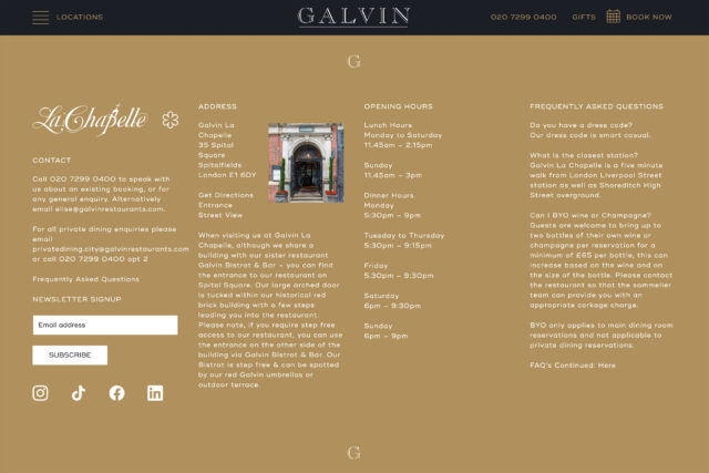 Professional web design agency London: multi-venue restaurant specialists.