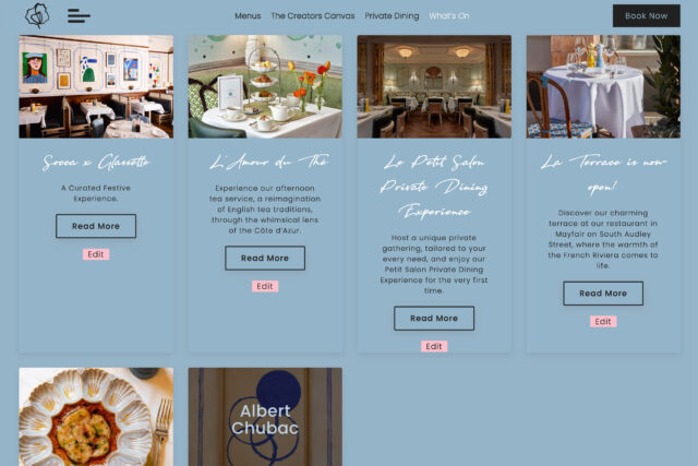 Technical SEO and website design agency for London fine dining establishments.