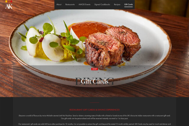 Strategic web design agency serving celebrity chef brands in the London UK market.