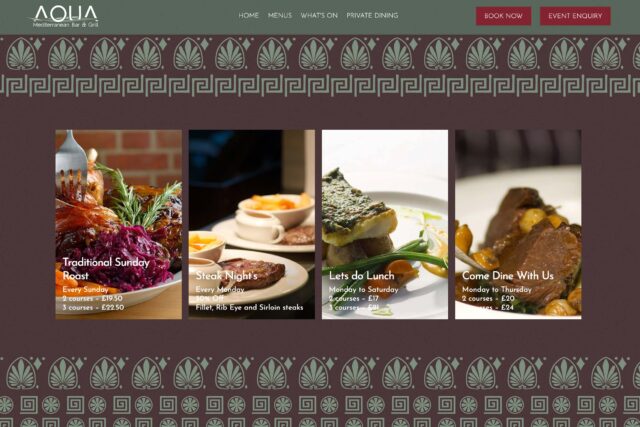 Bespoke website development and SEO for Mediterranean hospitality in South London.