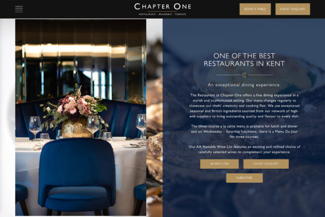 Custom website design and SEO services for Kent hospitality groups, pubs, and bars.