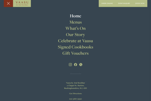 Custom website design for fine dining restaurants and gastro pubs in Marlow.