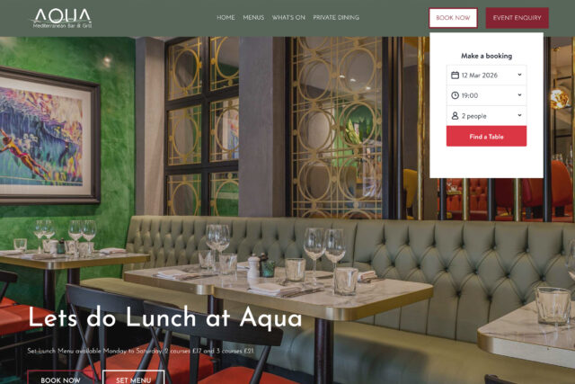 Custom website design for multi-venue restaurant groups in Bromley and London.