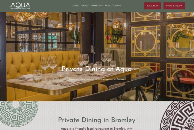 Custom WordPress website design for restaurant chains in South London and Bromley.