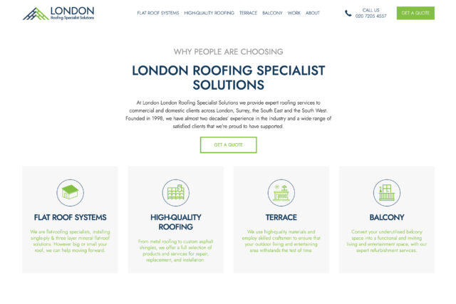 High-performance website design for roofing contractors and property developers.