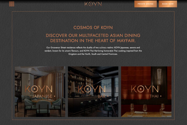 Award-winning website designers for Asian fusion and Japanese fine dining.