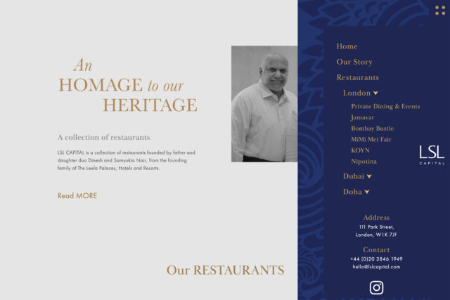 London and Dubai website design and SEO agency for restaurant groups and hospitality.