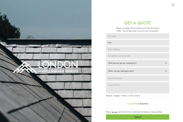 Professional web development and SEO agency for London roofing companies.