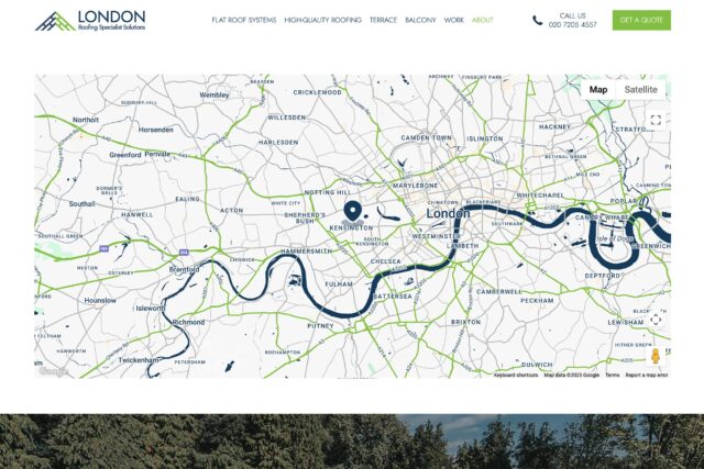 Professional web design services for building contractors and roofers in London.