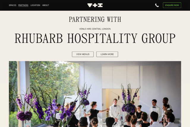 Beautifully decorated wedding reception setup in a boutique Mayfair event space.