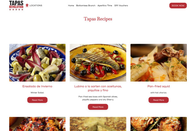 Web design company for Spanish restaurant website designers agency developers SEO expert specialists Soho London digital marketing services.