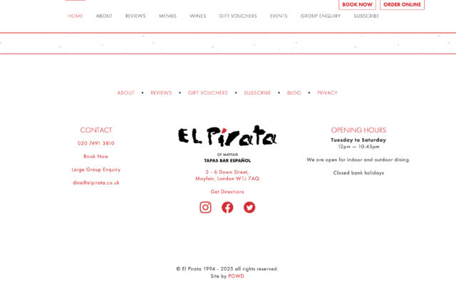 Web design company for Spanish tapas bar restaurants website seo experts specialists agency in London and digital marketing services.