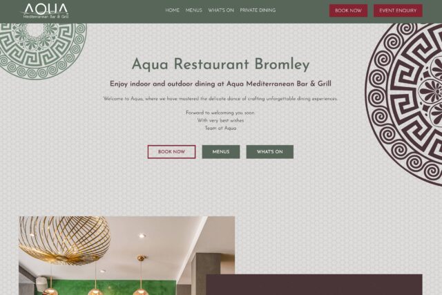 Restaurant website seo design branding multi venue restaurant London Bromley Blackheath digital marketing, a web agency seo experts