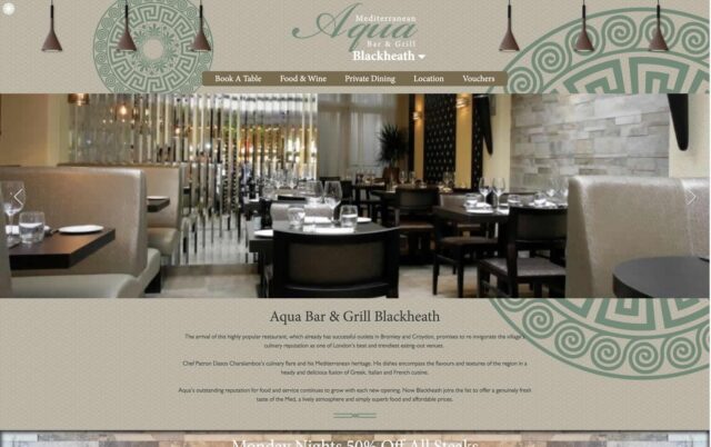 Website design branding multi venue restaurant London Bromley Blackheath digital marketing, a web agency seo expert specialists services.
