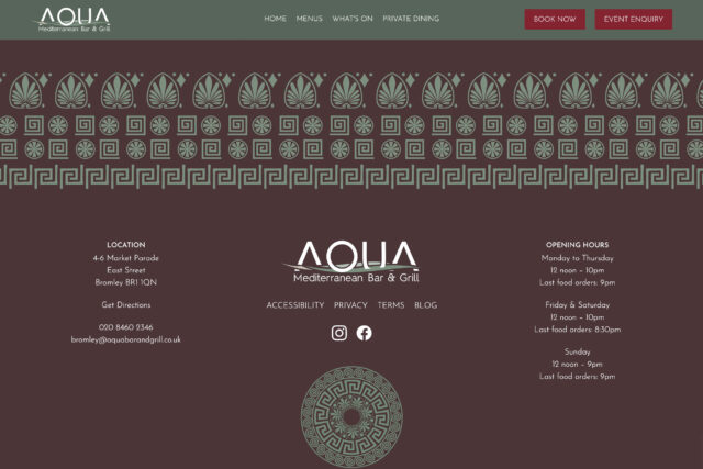 Restaurant website seo design branding multi venue restaurant London Bromley Blackheath digital marketing, a web agency seo experts