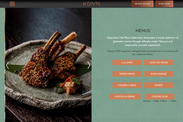 Website Design company for restaurants, bars, hotels in Mayfair web designers an SEP expert specialist agency with developers in London.