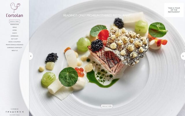 Website designer for Michelin star restaurant high end luxury elegant branding, with seo expert specialists & digital marketing services.