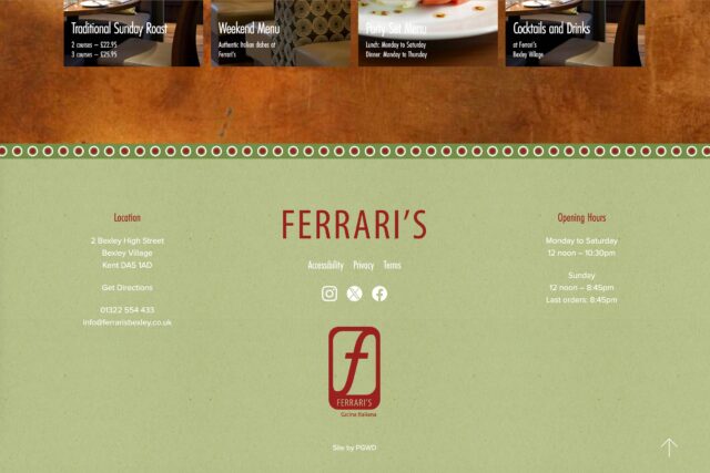 Expert website development company for Bexley-based restaurants and bars.