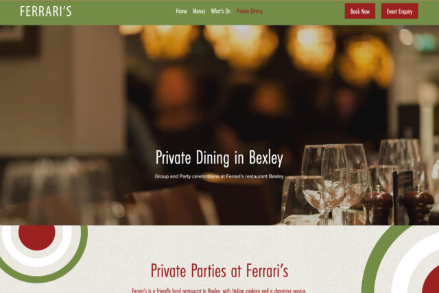 Full-service digital agency: website design and SEO for Bexley restaurants.