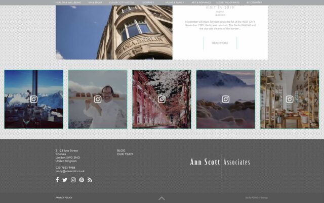 Interactive case study gallery development for PR firms by PGWD London.