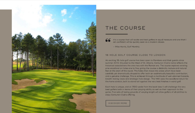 Search engine optimized golf club gallery developed by PGWD London.