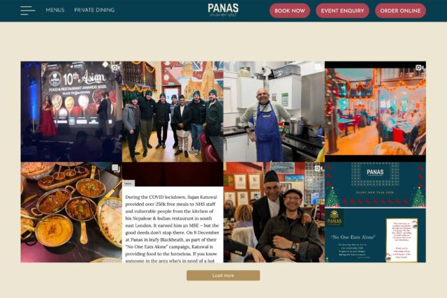 Award-winning website design and SEO for London restaurant brands and pubs.
