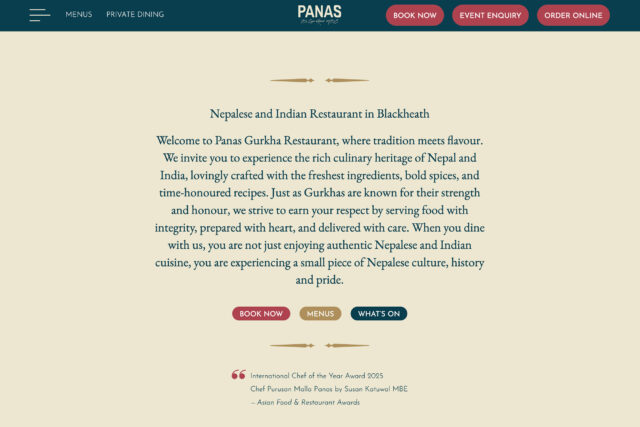 Professional restaurant website developer and SEO specialists in Blackheath.