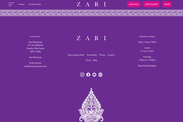 Creative website design for pubs and dining venues in Crawley, West Sussex.