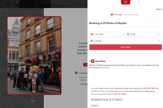 Expert website designer for Spanish tapas bars and fine dining restaurants in London.
