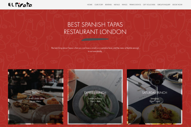 Strategic website design, branding, and SEO for popular London tapas restaurants.