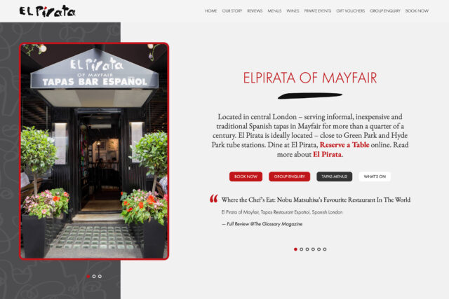 Award-winning web development agency for London's leading bar and restaurant venues.
