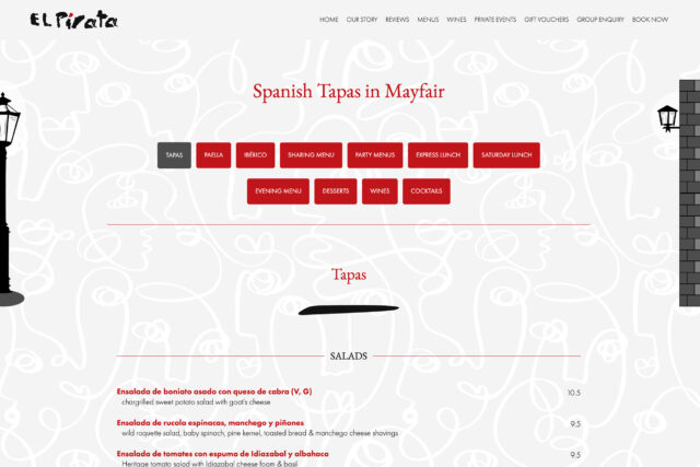 Premium website designer for London bars, gastro pubs, and restaurant branding.